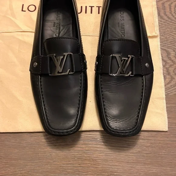Louis Vuitton | Shoes | Louis Vuitton Black Leather Loafers  display picture 2